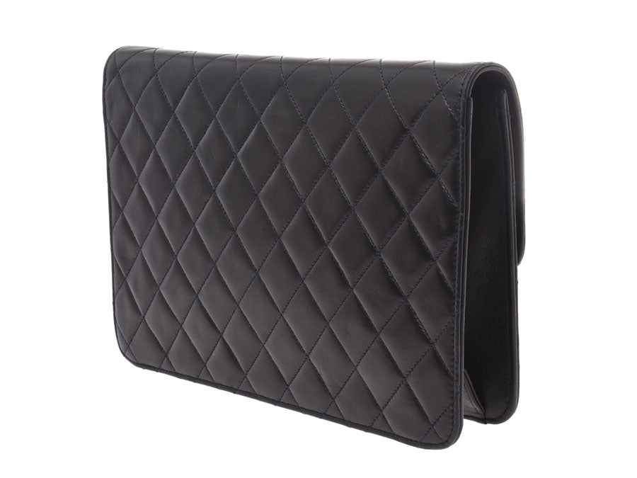 CHANEL/プッシュロックラムスキンチェーンショルダー/341****/ABランク/19【中古】 CHANEL - CHANEL/プッシュロックラムスキンチェーンショルダー/341