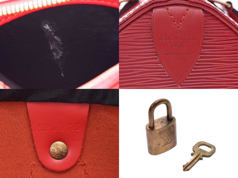 Louis Vuiton, Ephi Speedy 25, Red M43017 Ladies, leather handbag A, LOUIS VUITTON, used for a used silver.