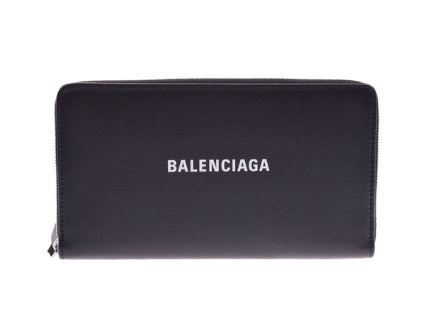 Balenciaga Every Day Continental Zip-Around Black Women's Men's Calf Long Wallet Shinton Beauty BALENCIAGA Used Ginzo