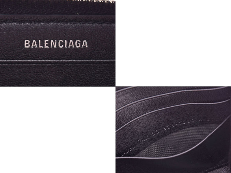 Balenciaga Every Day Continental Zip-Around Black Women's Men's Calf Long Wallet Shinton Beauty BALENCIAGA Used Ginzo