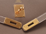 HERMES エルメスケリー32 内縫い 2WAYバッグ 
 エトゥープ ゴールド金具 X刻印(2016年頃)刻印 レディース トゴ ハンドバッグ