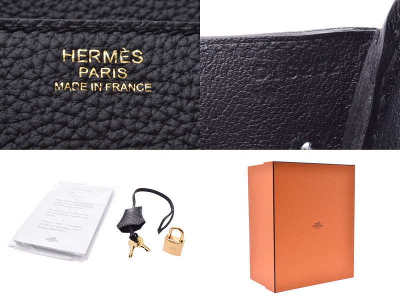 Hermes Birkin 30 Black G Hardware D Engraved Ladies Togo Handbag New HERMES Box Ginzo