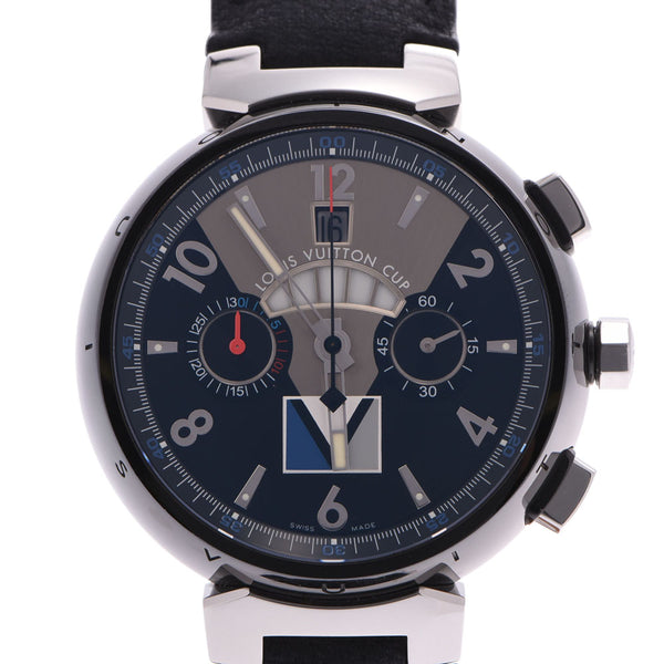 Louis Vuitton tambour Regatta Chrono LV cup SS (PVD) / Leather Watch