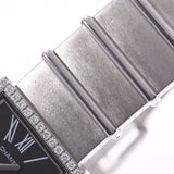 CHANEL シャネル マドモアゼル ベゼルダイヤ レディース SS/ダイヤ 腕時計 クオーツ 黒文字盤 Aランク 中古 銀蔵