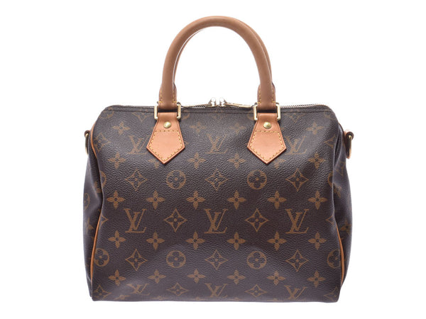 Louis Vuitton Monogram Speedy 25 BandRyere Brown M40390 Men's Women's Genuine Leather Handbag AB Rank LOUIS VUITTON Used Ginzo