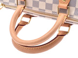 Louis Vuitton Azul speedy 25 current White N41371 women's men's genuine leather handbags a rank LOUIS VUITTON used silver