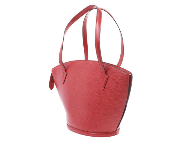 Louis Vuitton Epi Sunjack Shopping Red M52267 Women's Genuine Leather Shoulder Bag AB Rank LOUIS VUITTON Used Ginzo