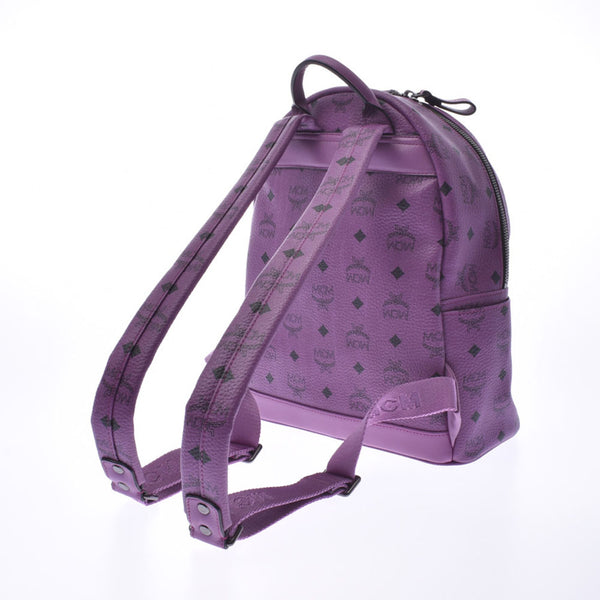 MCM MC M backpack studs purple unisex leather backpack daypack A rank used Ginzo