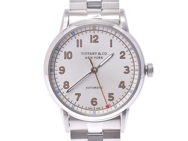 Tiffany CT60 Silver Dial Men's Women's SS Automatic Winding Watch Back Ske A Rank Beauty TIFFANY & CO Box Gala Used Ginzo