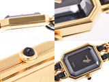 Chanel Premier L size Black Dial H0001 Ladies GP/Leather Quartz Watch AB Rank CHANEL Used Ginzo