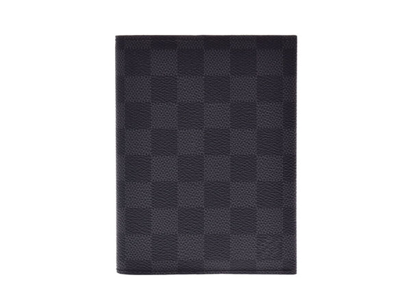 Louis Vuitton Grfitt Coubertur Black N63141 Men's Genuine Leather Notebook Cover Notebook Cover A Rank Beauty LOUIS VUITTON Used Ginzo