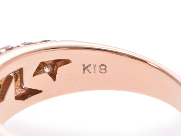 明星珠宝戒指#13女士K18PG钻石1. 30ct6.2g ring a rank Beauty STAR JEWELRY二手银饰品