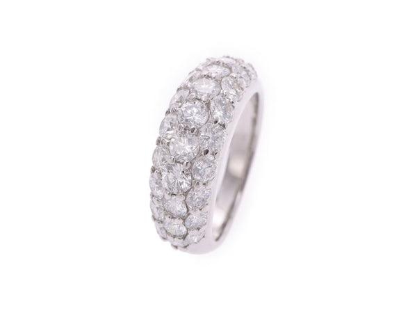 Other diamond No. 2.39 CT No. 10 ladies Pt900 platinum ring ring a rank used silver stock