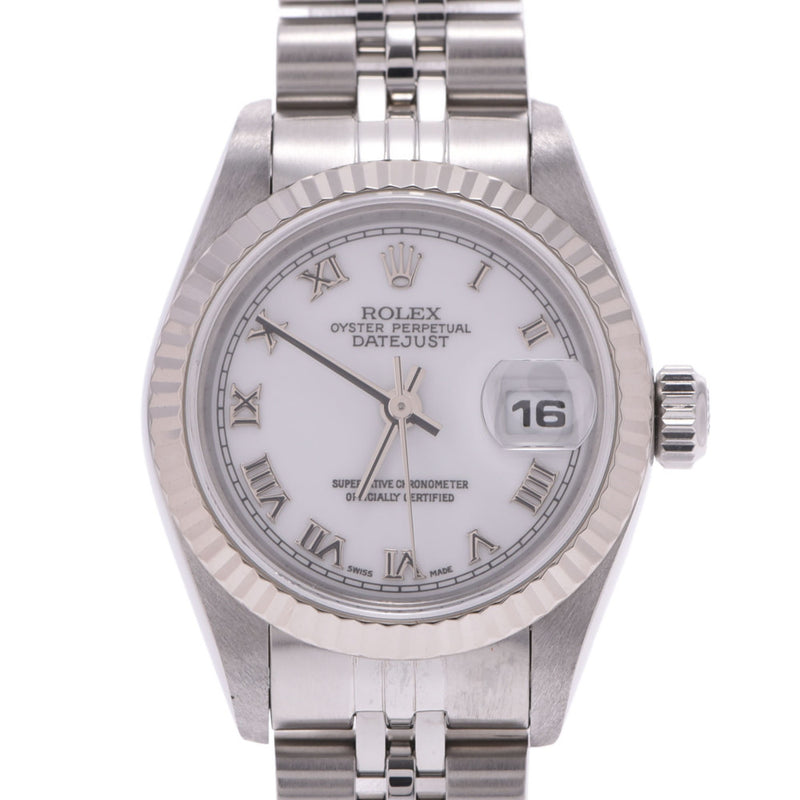 ROLEX Rolex Datejust 69174 Women's SS/WG Watch Automatic Winding White Roman Dial A Rank Used Ginzo