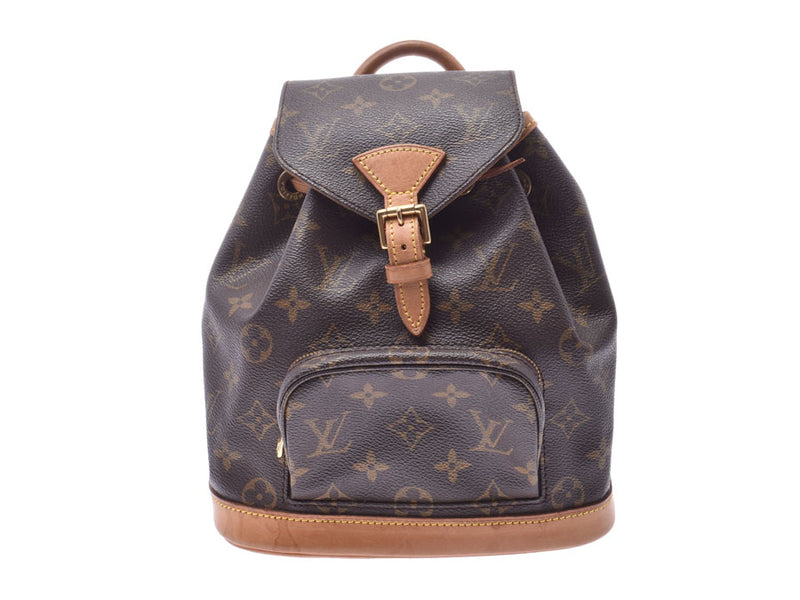 ルイヴィトン モノグラム ミニモンスリ ブラウン M51137 レディース 本革 リュック Bランク LOUIS VUITTON 中古 銀蔵