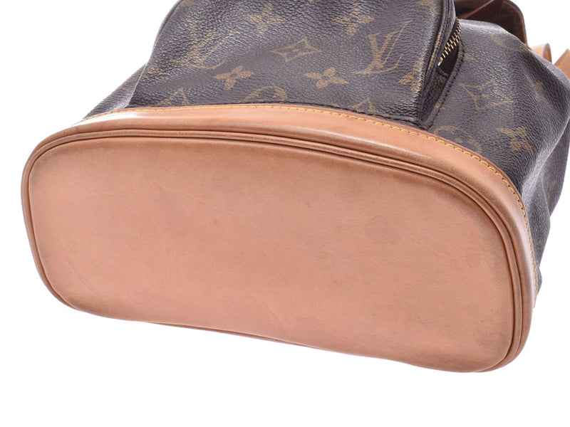 Louis Vuitton Monogram Mini Monsuri Brown M51137 Women's Genuine Leather Backpack B Rank LOUIS VUITTON Used Ginzo