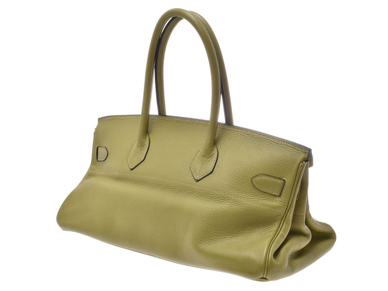 Hermes Shoulder Birkin Anise Green SV Metal Fittings I Engraved Women's Trion Clemens Bag AB Rank HERMES Used Ginzo