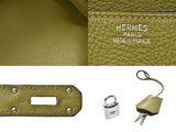 Hermes Shoulder Birkin Anise Green SV Metal Fittings I Engraved Women's Trion Clemens Bag AB Rank HERMES Used Ginzo