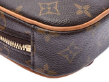 Louis Vuitton Monogram Pochette Ganju Brown M51870 Men Women Ladies Leather Body Bag AB Rank LOUIS VUITTON Used Ginzo