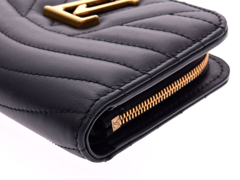 路易威登（Louis Vuitton）New Wave Gypto轻巧钱包黑色M63789女士皮革钱包AB Rank LOUIS VUITTON二手Ginzo