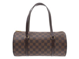 ルイヴィトン ダミエ パピヨン30 ブラウン N51303 レディース 本革 ハンドバッグ Aランク LOUIS VUITTON ポーチ付 中古 銀蔵