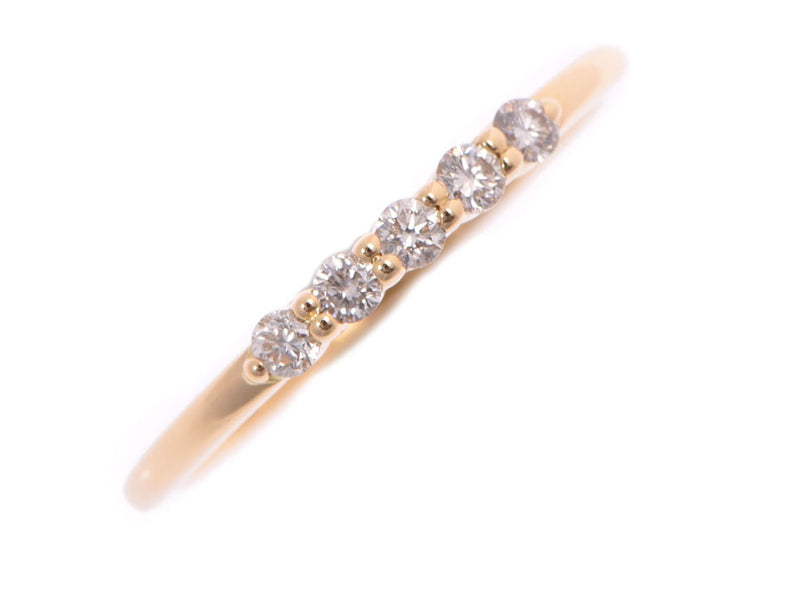 AHKAH阿克尔钻石0.10CT小指戒指第3号女装K18YG环戒指等级使用银