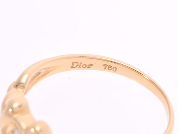 Christian Dior Christian Dior表盘耳环10号女士K18YG戒指/戒指A级二手Ginzo