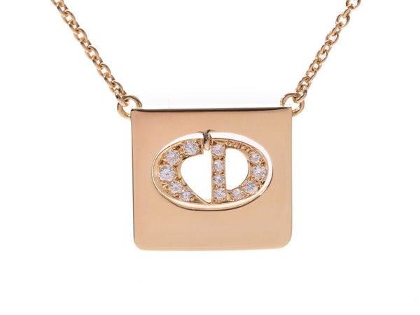 Christian Dior クリスチャンディオール レディース K18YG/ダイヤ ネックレス Aランク 中古 銀蔵