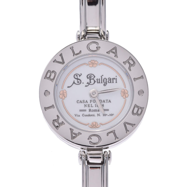 宝格丽宝格丽B零手bang手表125周年纪念模型女士SS手表石英白色表盘排名二手银