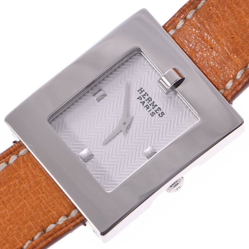 HERMES Hermes Belt Watch Women's SS/Leather Watch BE1.210 Used