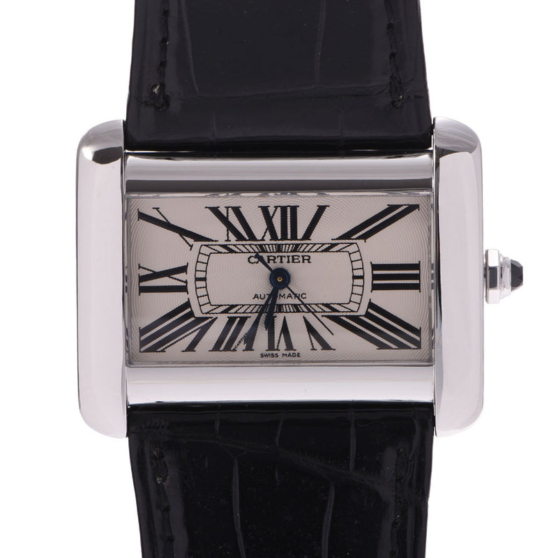 CARTIER Cartier Tank Divan LM Boys SS/Leather Watch W6300755 Used