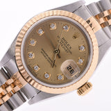 ROLEX Rolex Datejust 10P Diamond 69173G Ladies YG/SS Watch Automatic Winding Champagne Dial A Rank Used Ginzo