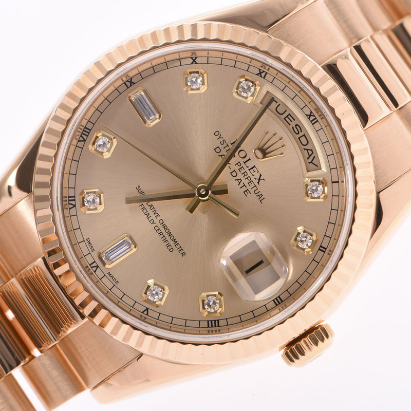 ROLEX ロレックスデイデイト 10Pダイヤ 
 メンズ YG/ダイヤ 腕時計
 118238A 
 中古