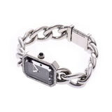 CHANEL Premiere Bezel Diamond Size M H0495 Ladies SS Watch Quartz Black Dial A Rank Used Ginzo