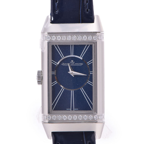 JAEGER-LECOULTRE Jaeger-LeCoultre Reverso One Duet Men SS/Leather/Diamond Watch