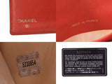 CHANEL Chanel pouch wallet red gold metal fittings Lady's caviar skin folio wallet AB rank used silver storehouse