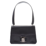 Salvatore Ferragamo Ferragamo Black Silver Hardware Ladies Calf One Shoulder Bag Used