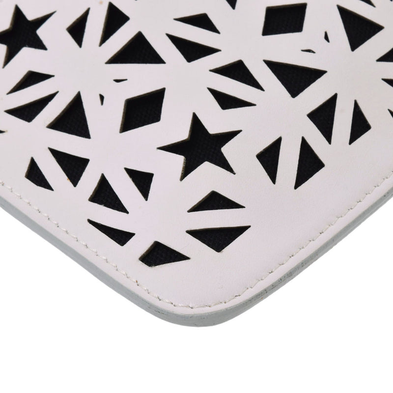 GIVENCHY ジバンシィスターモチーフ white / black unisex calf clutch bag    Used