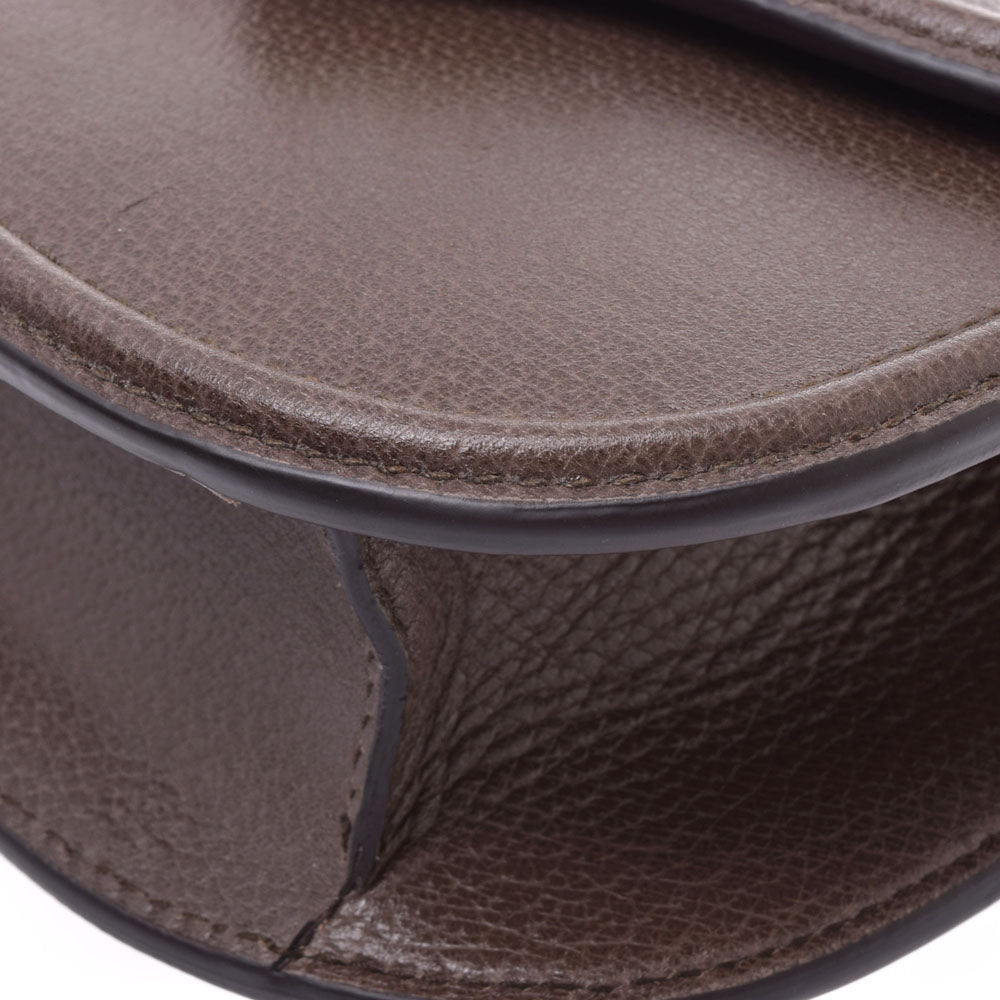 グッチトーテム ハートクリスタル ブラウン レディース カーフ