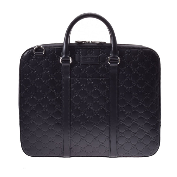 GUCCI Gucci Gucci Shima 2WAY Business Bag Black Unisex Calf Business Bag Used
