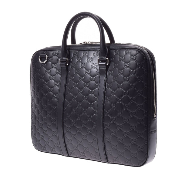 GUCCI Gucci Gucci Shima 2WAY Business Bag Black Unisex Calf Business Bag Used