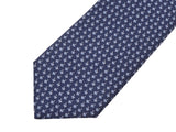 Hermes blue men's silk 100% tie