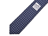 Hermes blue men's silk 100% tie
