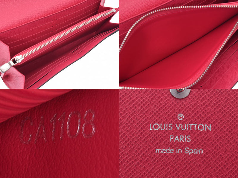 LOUIS VUITTON Louis Vuitton Epi Portofeuille Sala Freesia M62560 Ladies Epi Leather Long Wallet Shindo Used Ginzo