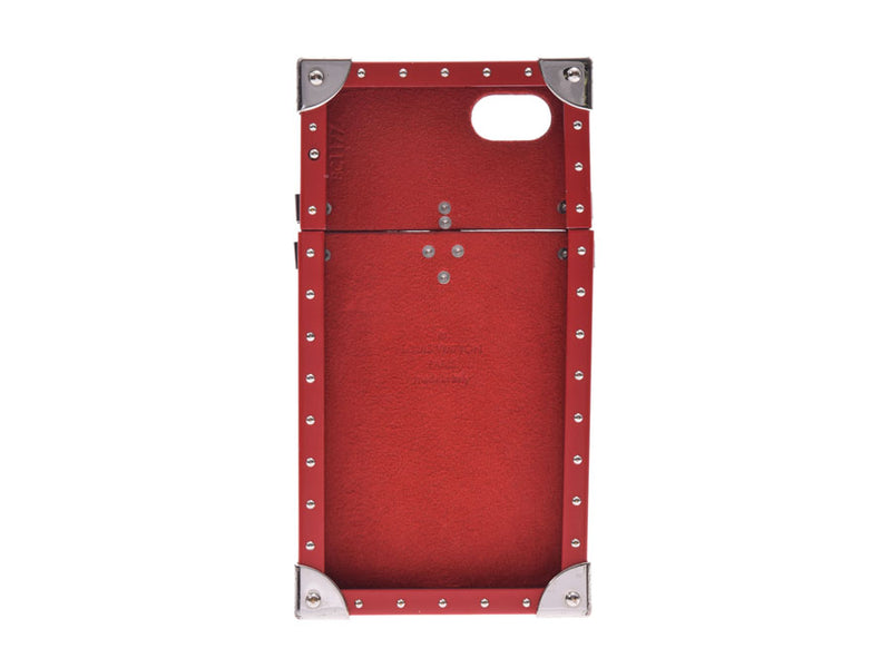 LOUIS VUITTON I-中继 iPhone7 Supreme 协作智能手机案例红色/白色中性 Epi 皮革手机智能手机配件 A 级二手银藏
