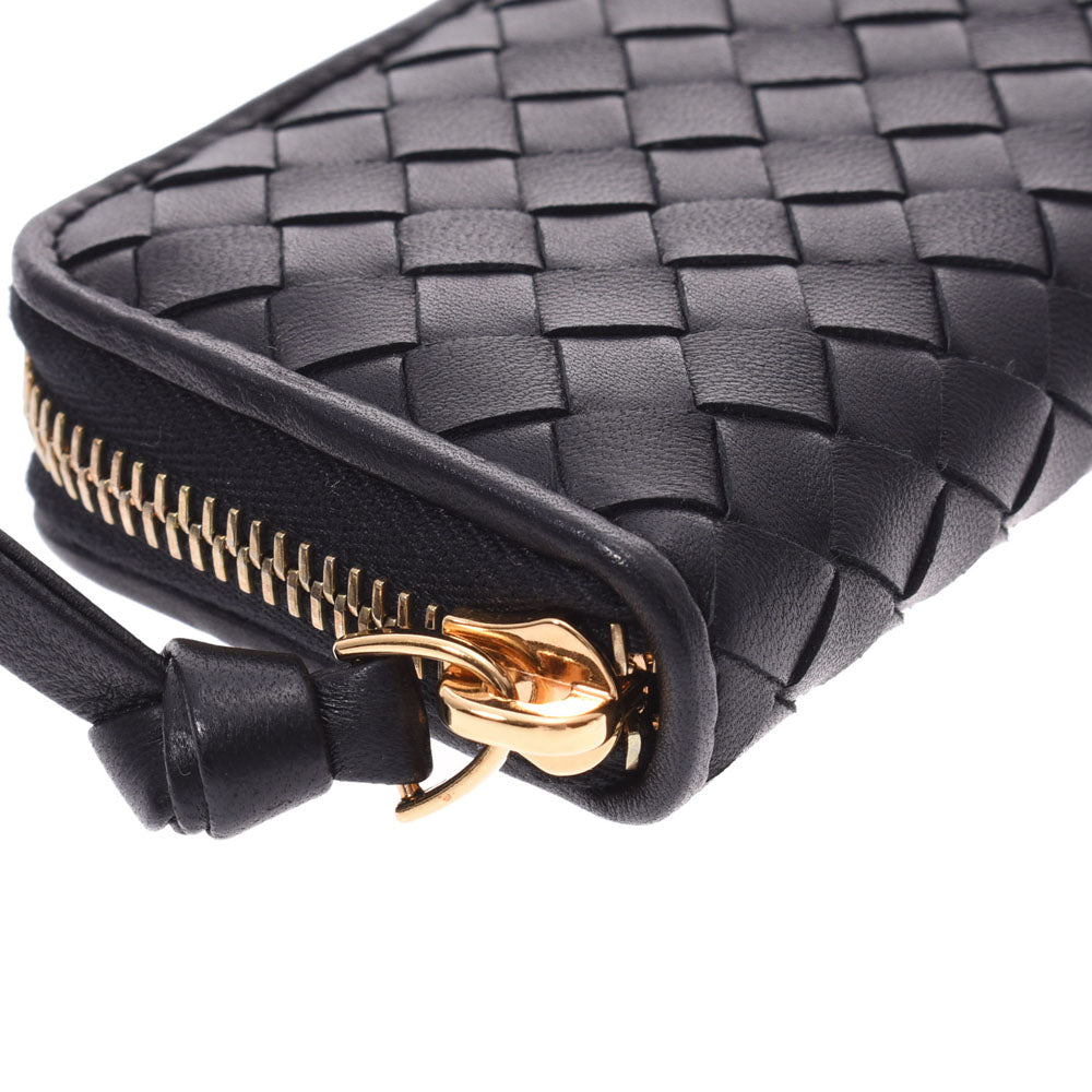 Bottega Veneta Intrecciato Black Gold Hardware Unisex Lambskin Coin Case  BOTTEGAVENETA – 銀蔵オンライン