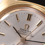 OMEGA オメガ コンステレーション アンティーク 567.001 レディース K18YG/革 腕時計 自動巻き シルバー文字盤 ABランク 中古 銀蔵