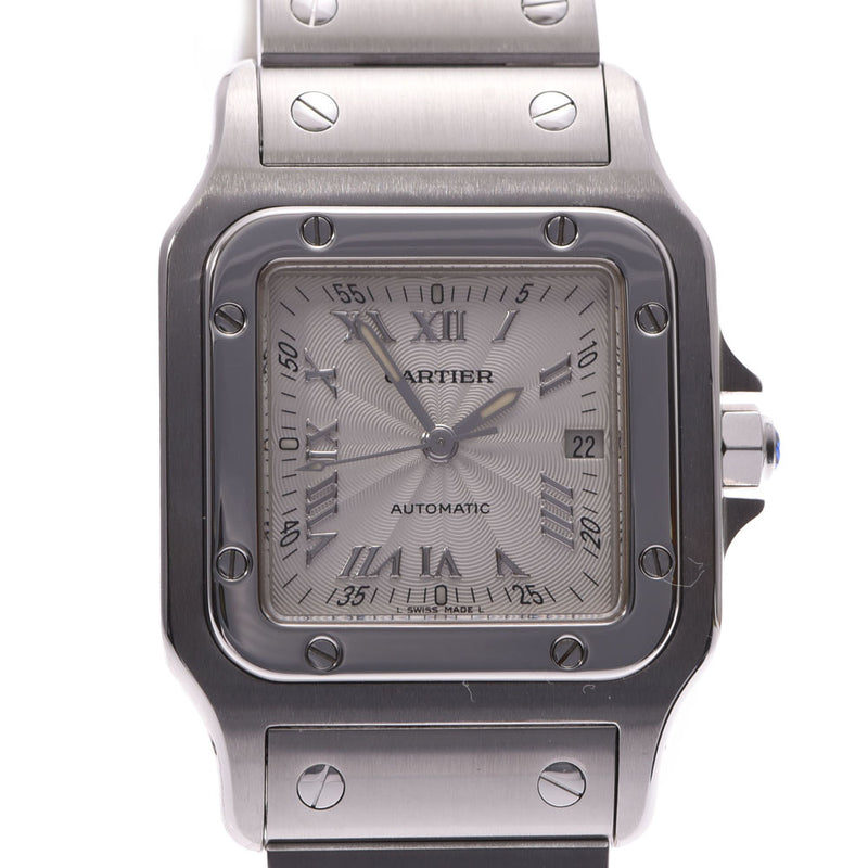 CARTIER カルティエ サントスガルベLM W20040D6 ボーイズ SS 腕時計 自動巻き シルバー文字盤 Aランク 中古 銀蔵