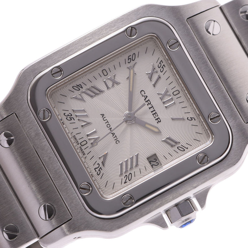 CARTIER カルティエサントスガルベ LM W20040D6 Boys SS watch self-winding watch silver clockface A rank used silver storehouse