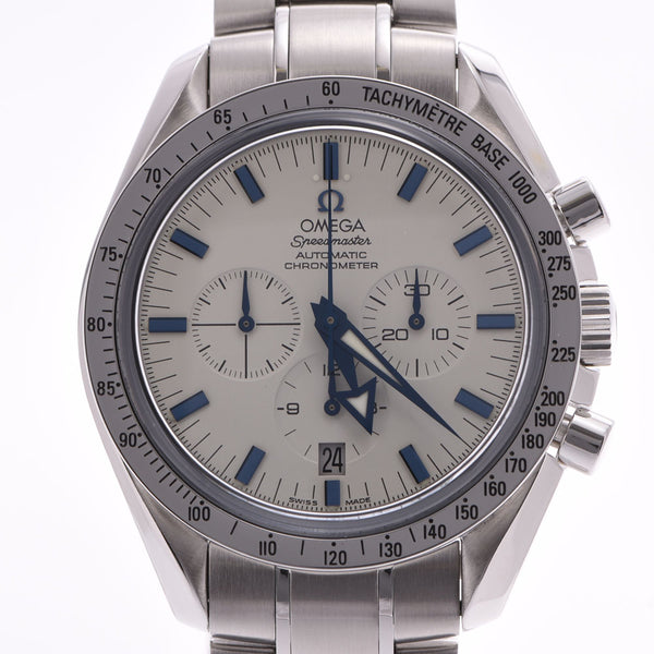 OMEGA Omega Speedmaster Broad Arrow 3551.20 Men's SS watch automatic winding ivory dial A rank used Ginzo